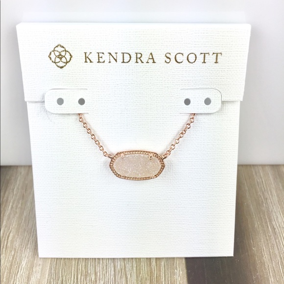 Kendra Scott Jewelry - Kendra Scott Elisa drusy rose gold necklace